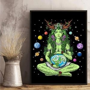 baby shower, goddess, mother earth, wall art